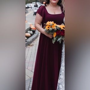 EUC Azazie Size 18 Bondi Dress Cabernet